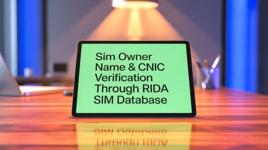 SIM Owner Name & CNIC Verification through Rida Sim Database