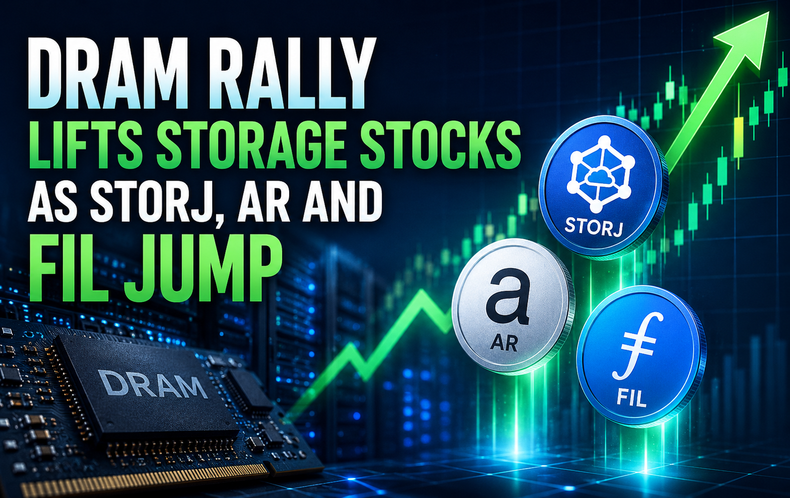 DRAM Rally Lifts Storage Stocks as STORJ, AR and FIL Jump