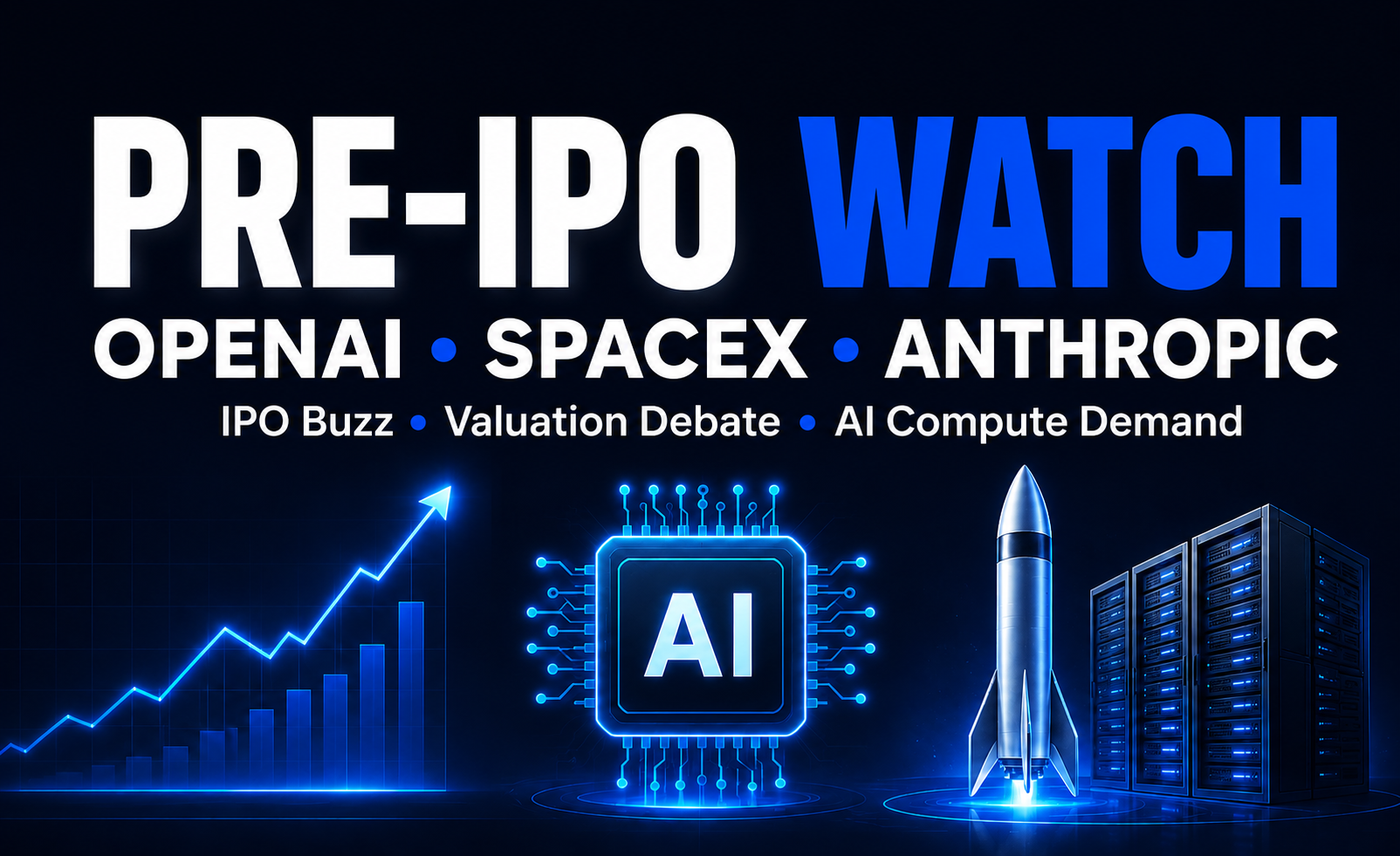 OpenAI, SpaceX and Anthropic Pre-IPO Watch: IPO Buzz, Valuation Debate and AI Compute Demand