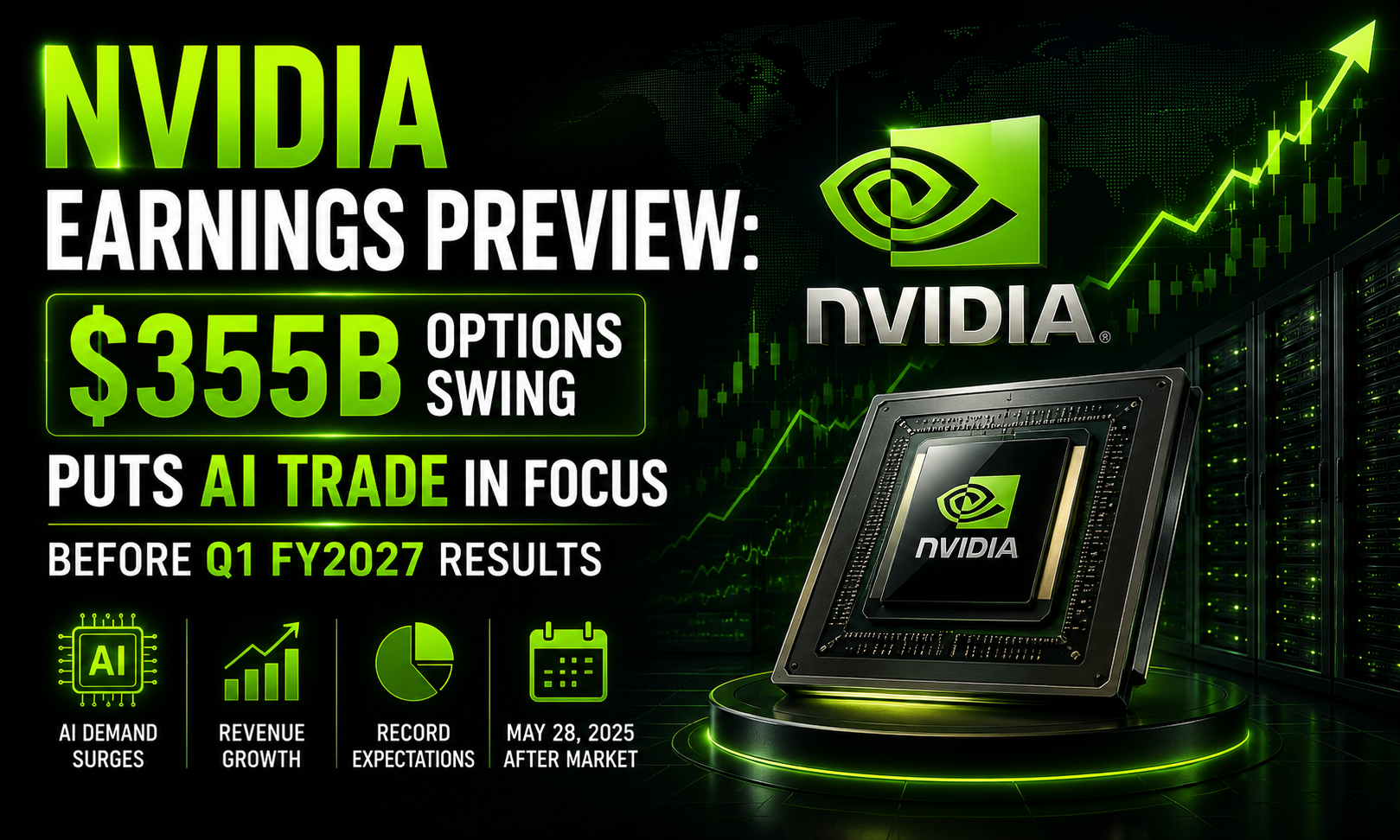 Nvidia Earnings Preview: $355B Options Swing Puts AI Trade in Focus Before Q1 FY2027 Results