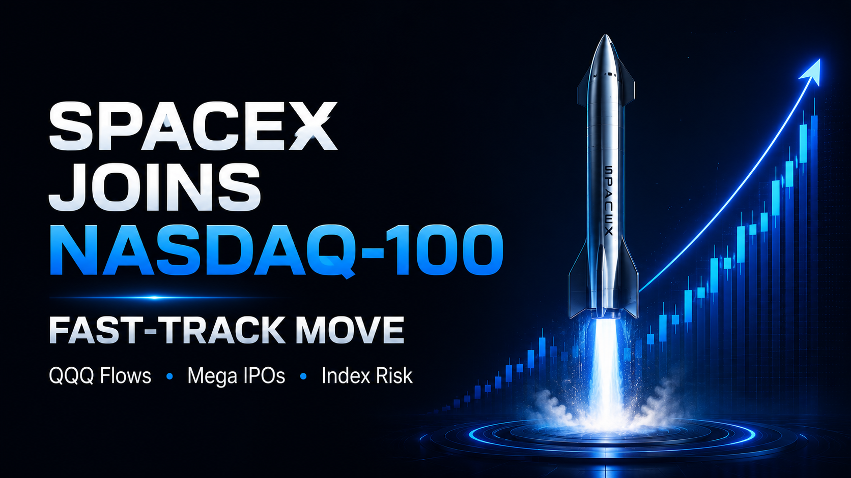 SpaceX Joins Nasdaq-100 in Fast-Track Move: What It Means for Mega IPOs, QQQ Flows and Index Risk