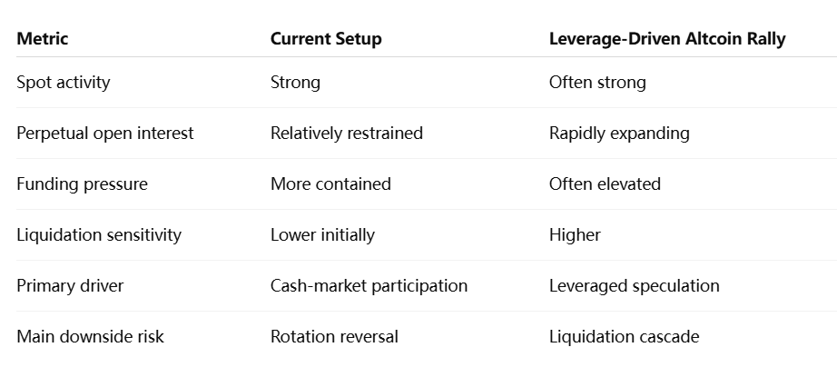 Spot-Led Rallies Differ From Leverage-Led Rallies Spot-Led Rallies Differ From Leverage-Led Rallies
